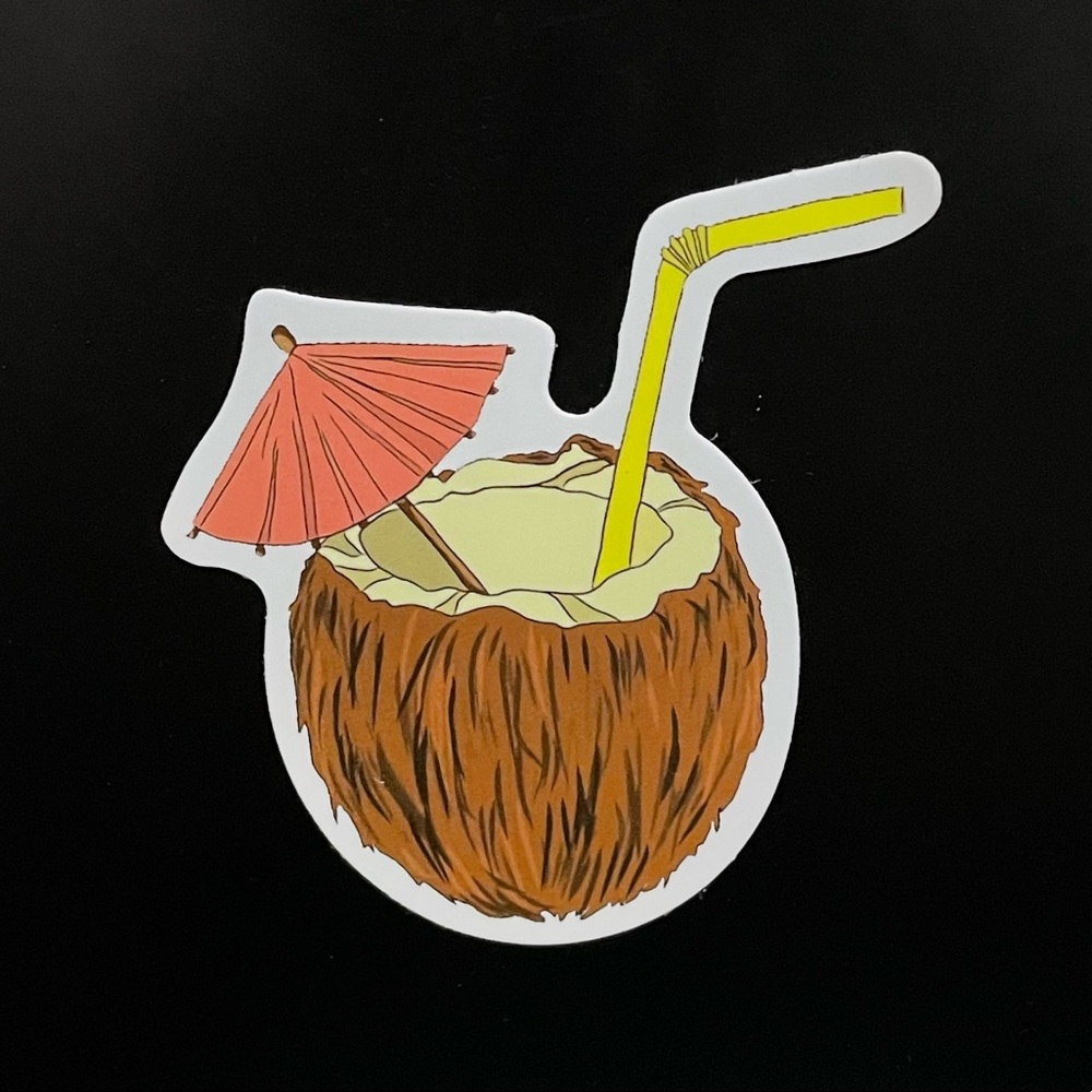 Coconut Drink Sticker